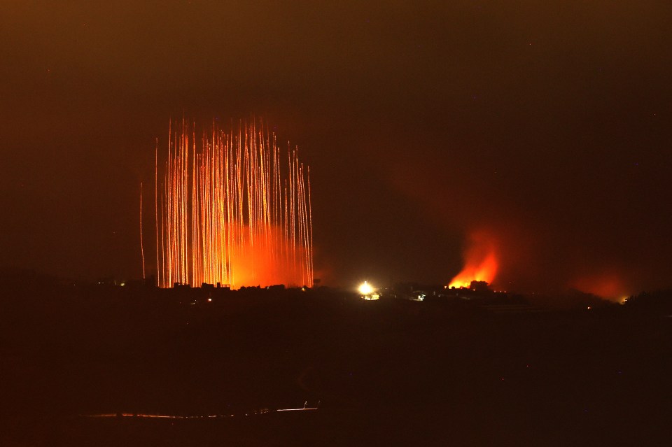 Israeli artillery shells hit areas near villages in southern Lebanon along the border with Israel