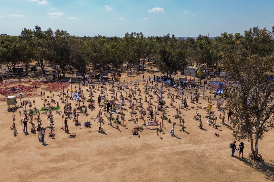 A memorial site set up at the Nova music festival grounds