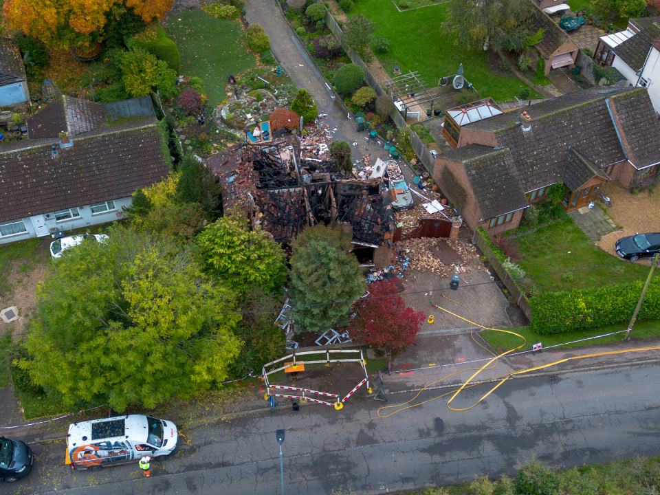 The aftermath of the house explosion