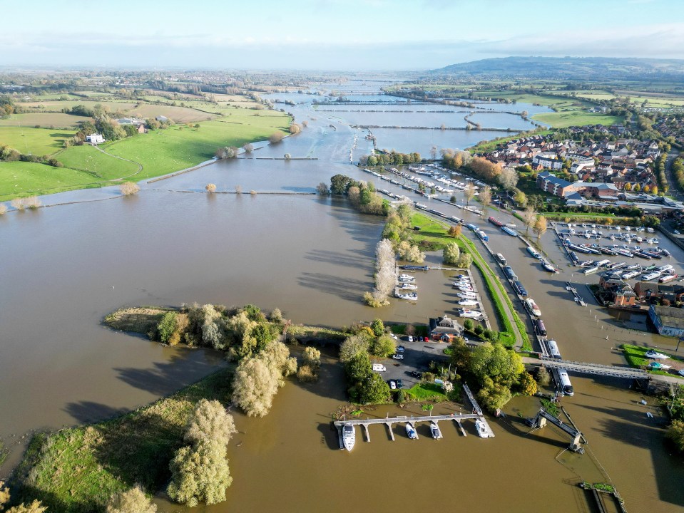 Flooding along the River Severn in Tewkesbury yesterday