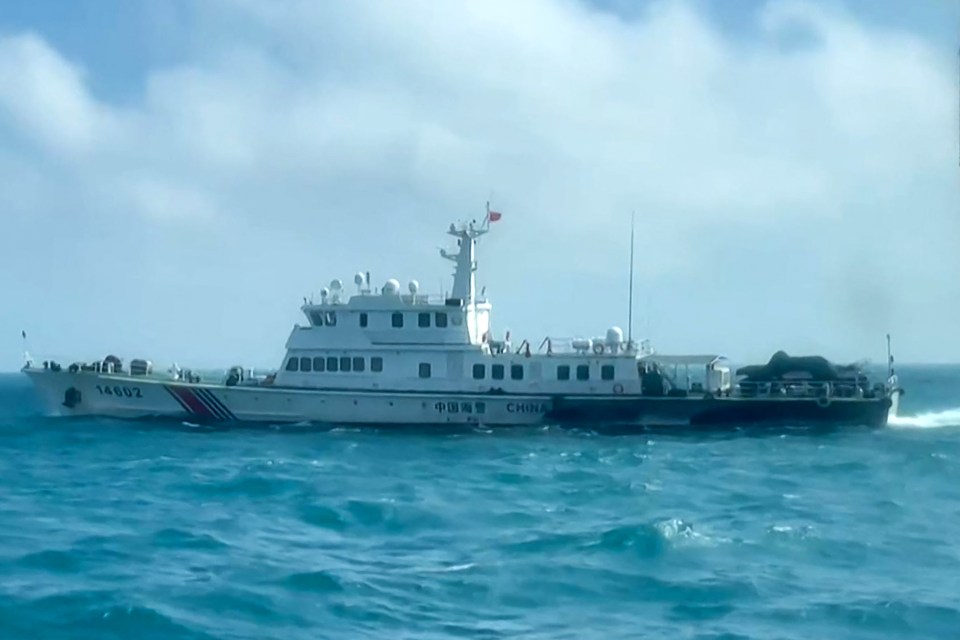 Taiwan released footage of a China Coast Guard vessel near Taiwan’s Matsu islands