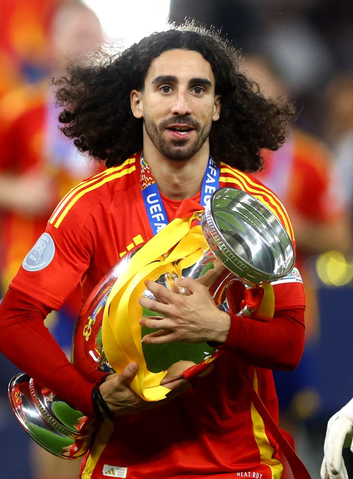 a man holding a trophy that says uefa on it