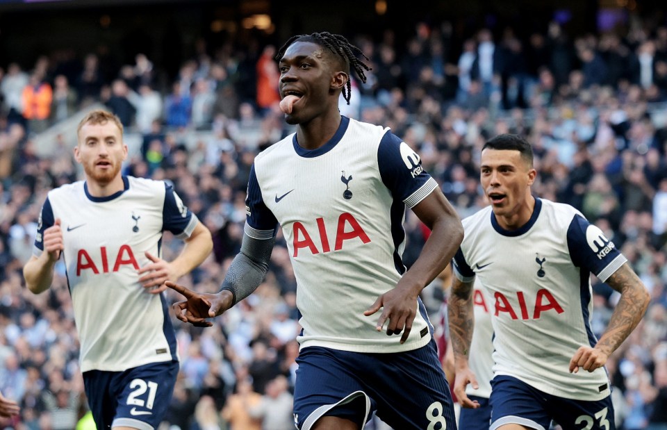 Yves Bissouma scored one of Spurs' goals in their second-half blitz