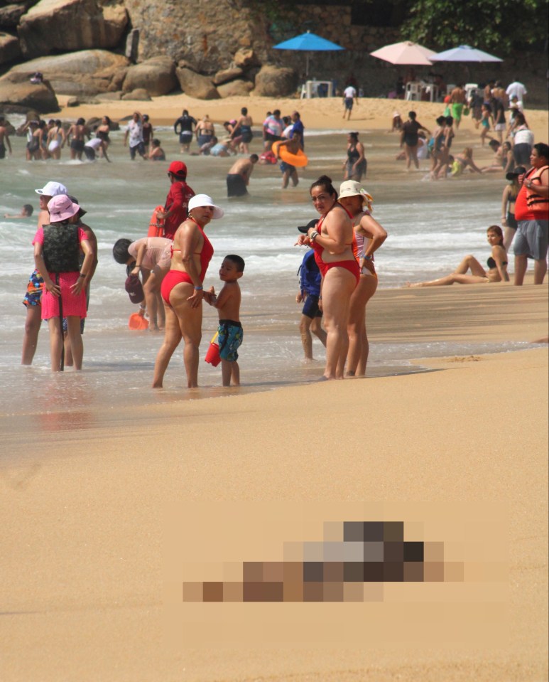 One of three bodies with signs of torture that were washed ashore by the sea at Icacos beach, in Acapulco, Mexico in 2022