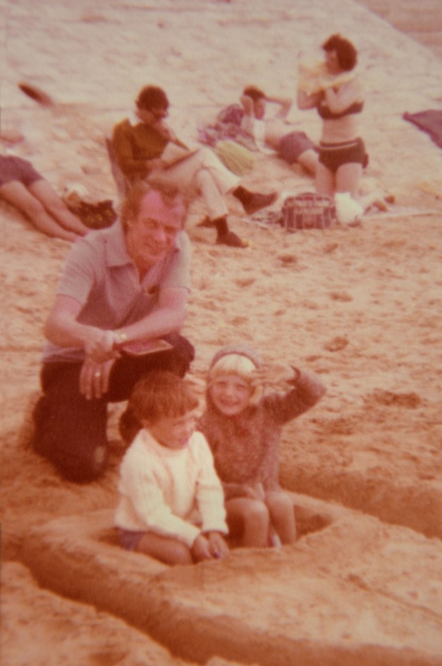 Jo on holiday with dad Chris in the 1970s