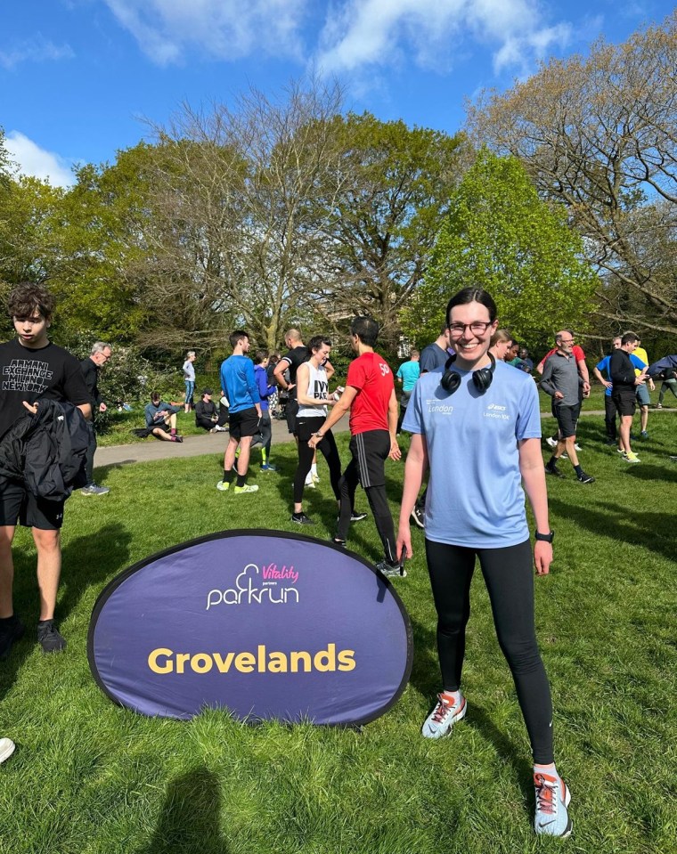 Parkrun fanatic Alice Fuller at Grovelands in Enfield, London