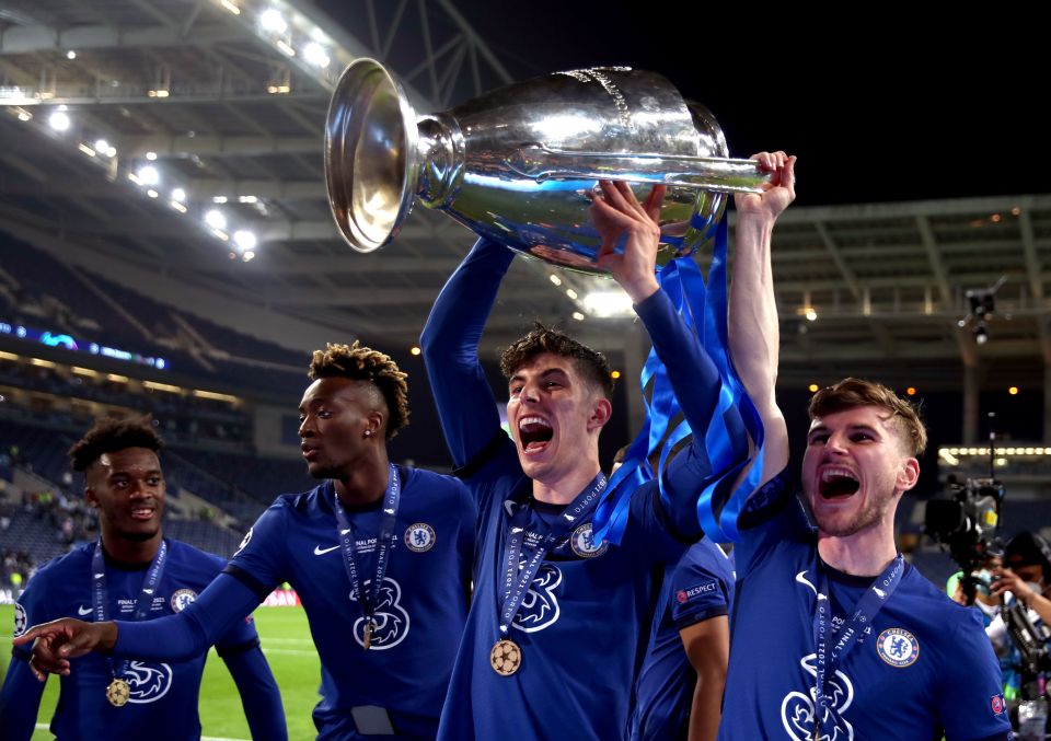 Kai Havertz netted when Chelsea won the 2021 Champions League final