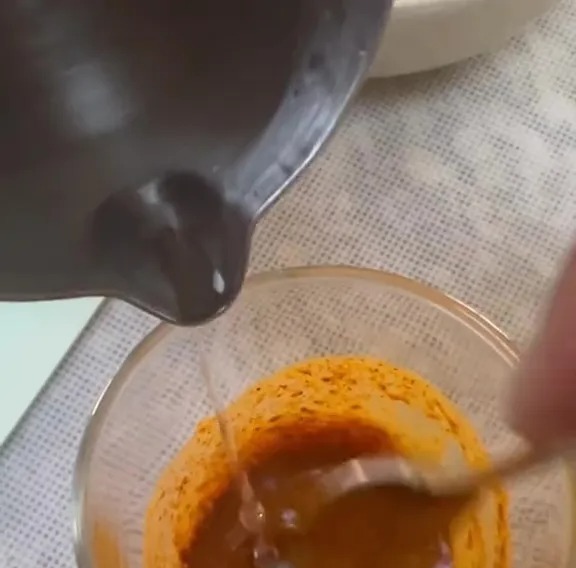 She mixes the turmeric with honey, black pepper, lemon or lime, and hot water