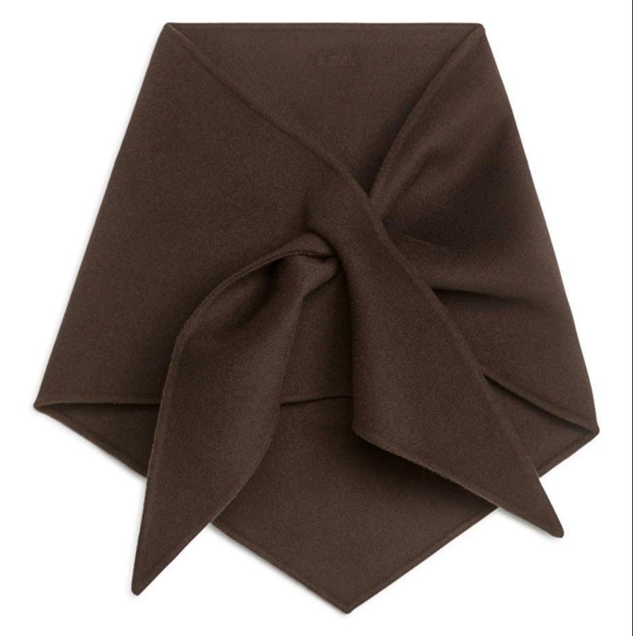 a brown scarf with a knot in the middle