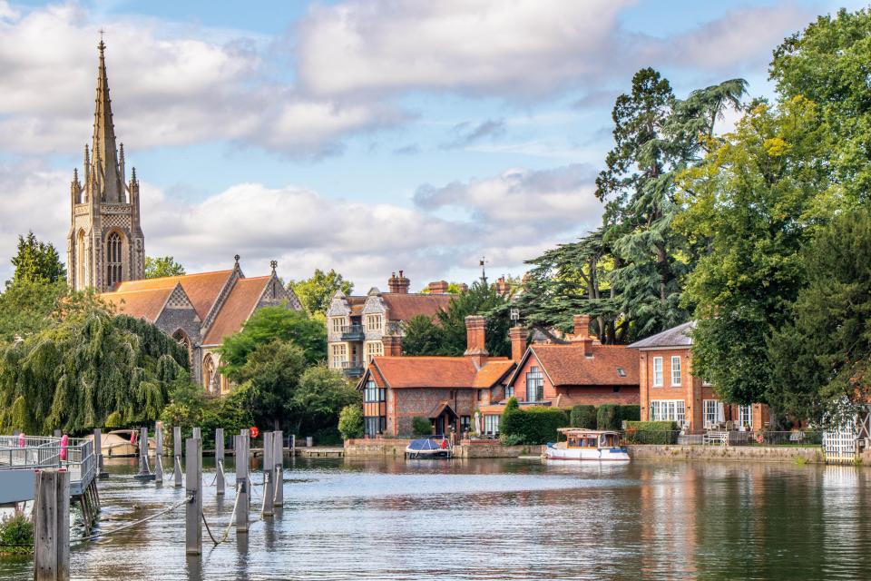 The town is an hour from London by train