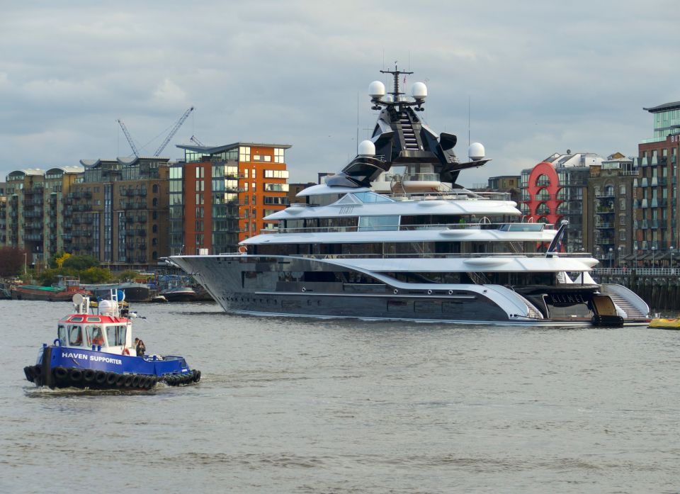 Fulham and Jacksonville Jaguars owner Shahid Khan went down the River Thames in his stunning yacht