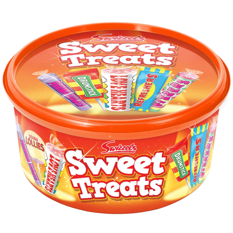 a container of sweet treats from swirls