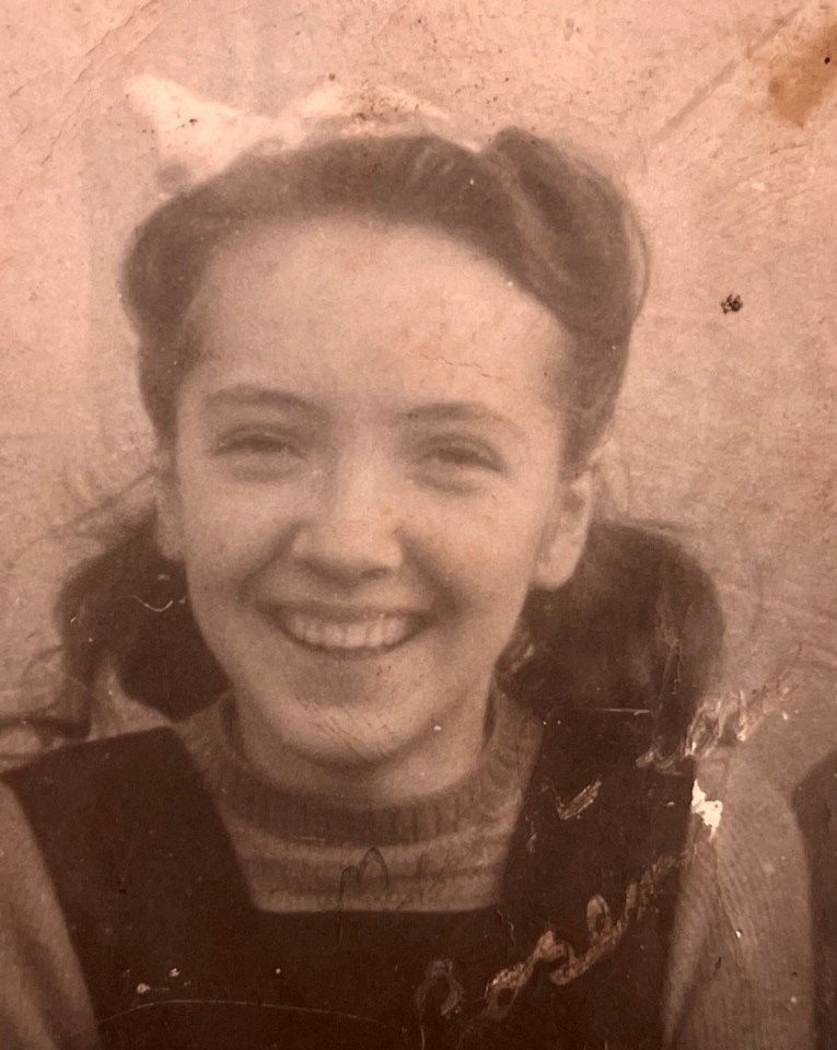 Rosemary, pictured here aged 12, was exposed to the horrors of the bombs hitting London