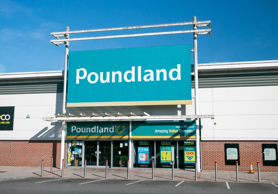 A large commercial Poundland Discount Store on Strood Retail Park at Rochester in Kent, England