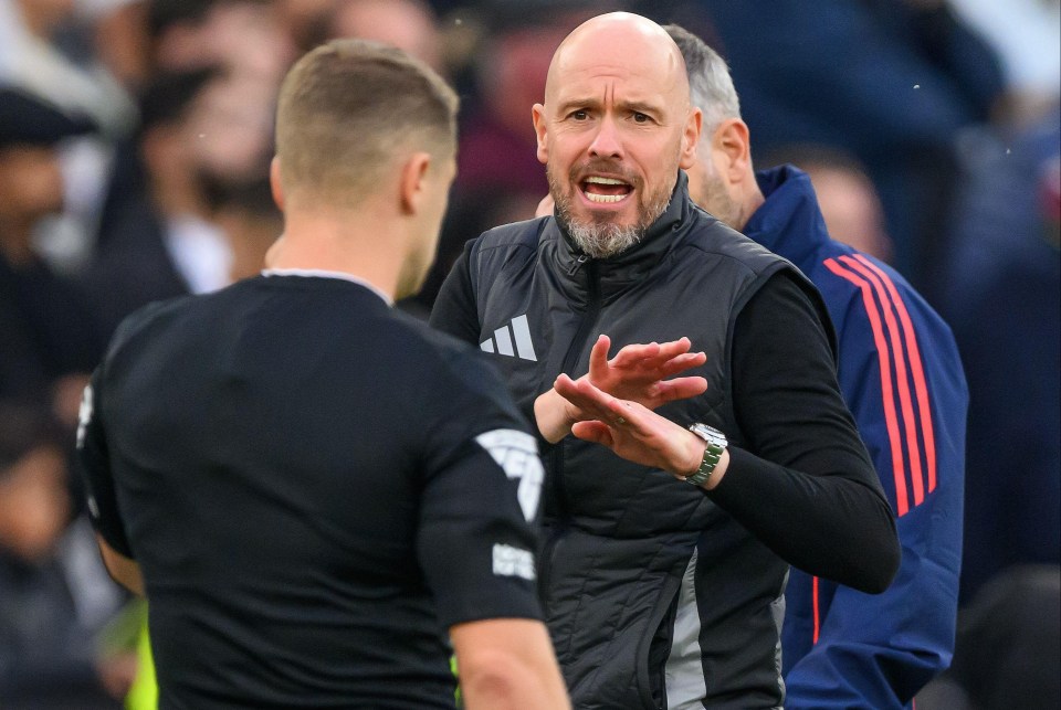 Ten Hag described the decision as 'not right' after the game