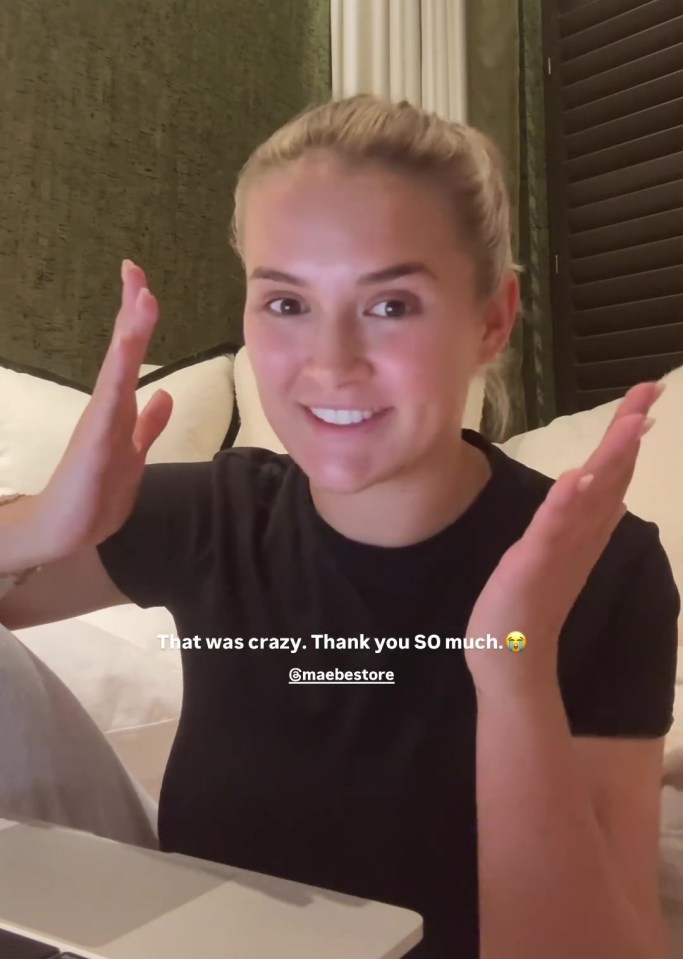 Molly-Mae took to social media to thank fans for their purchases