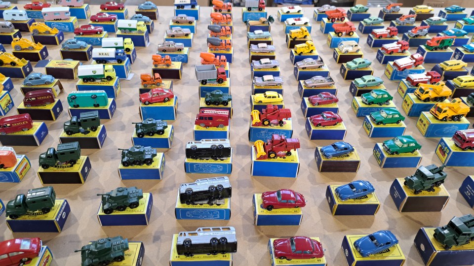 His impressive collection of 450 Matchbox toy cars is going for £21,000