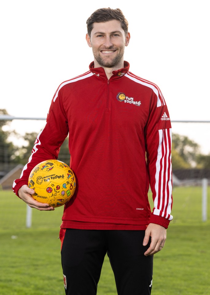 Ben Davies attended a McDonald's Football Fun session at Cheshunt FC