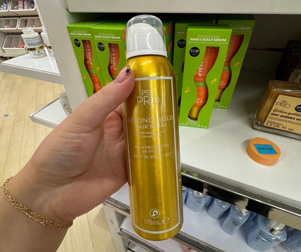 While L'Oreal hairspray sells for close to a tenner, Primark's dupe is priced at £3.50