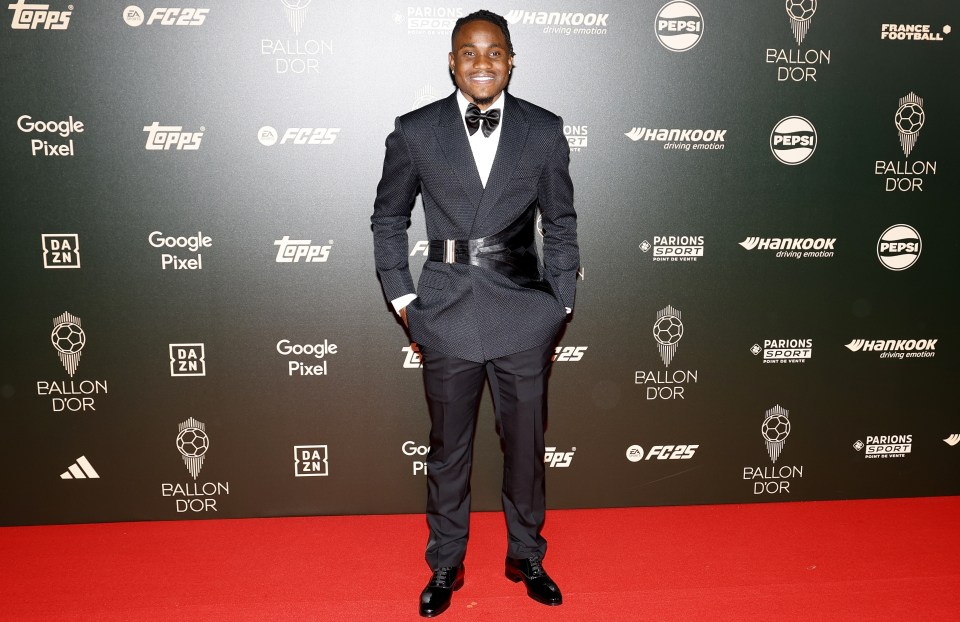 Europa League-winning star Ademola Lookman was another notable face on the red carpet