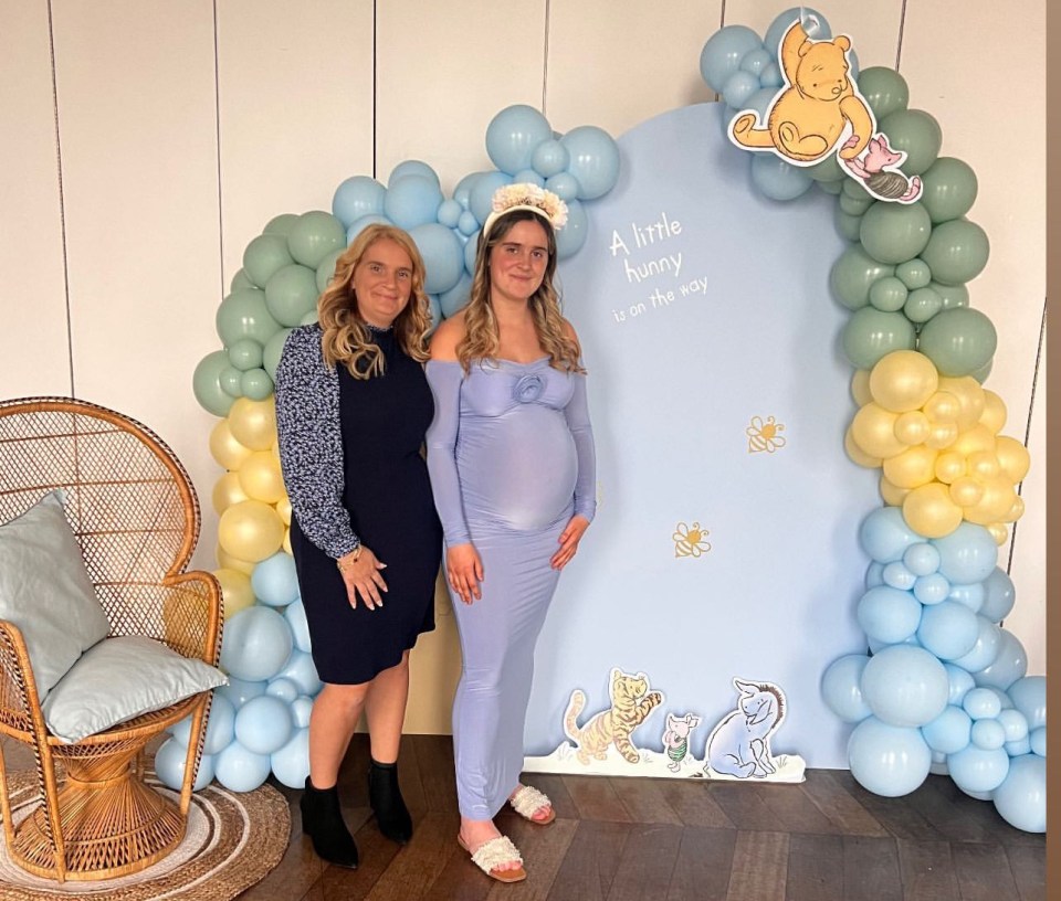 Sue Radford celebrated daughter Katie's baby shower on Sunday