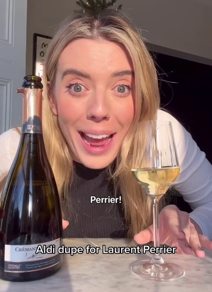 Instagram user Lucy Hitchcock reviewed an Aldi fizz that she called a dupe for Laurent Perrier