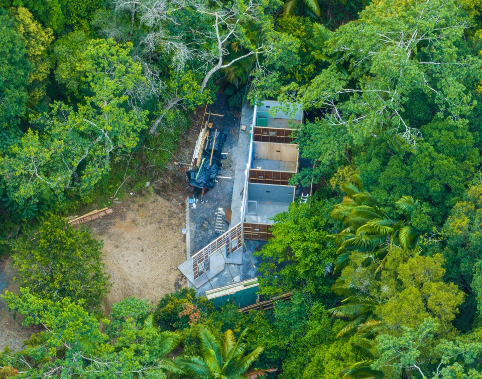 Several wooden structures are also in the process of being built