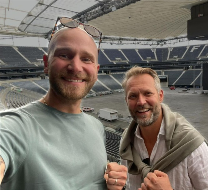 Oktagon MMA co-founders Pavol Neruda and Ondrej Novotny at Frankfurt's stadium