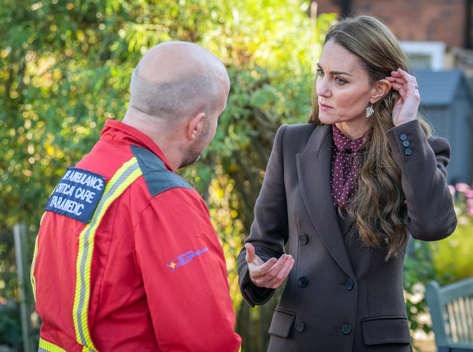 Kate spoke with members of the Emergency Services during a visit to Southport Community Centre on October 10