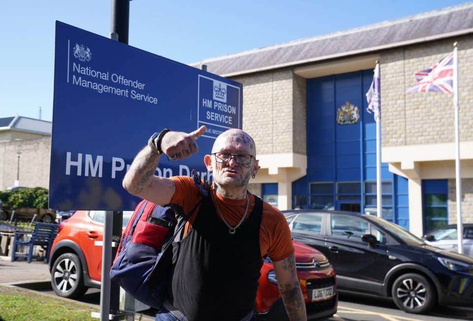 Jason Hoganson pictured outside HM Prison Durham