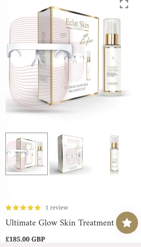 A bargain hunter has sparked a rush to buy Eclat Skin’s Ultimate Glow Skin Treatment Set, pictured, at a discounted price