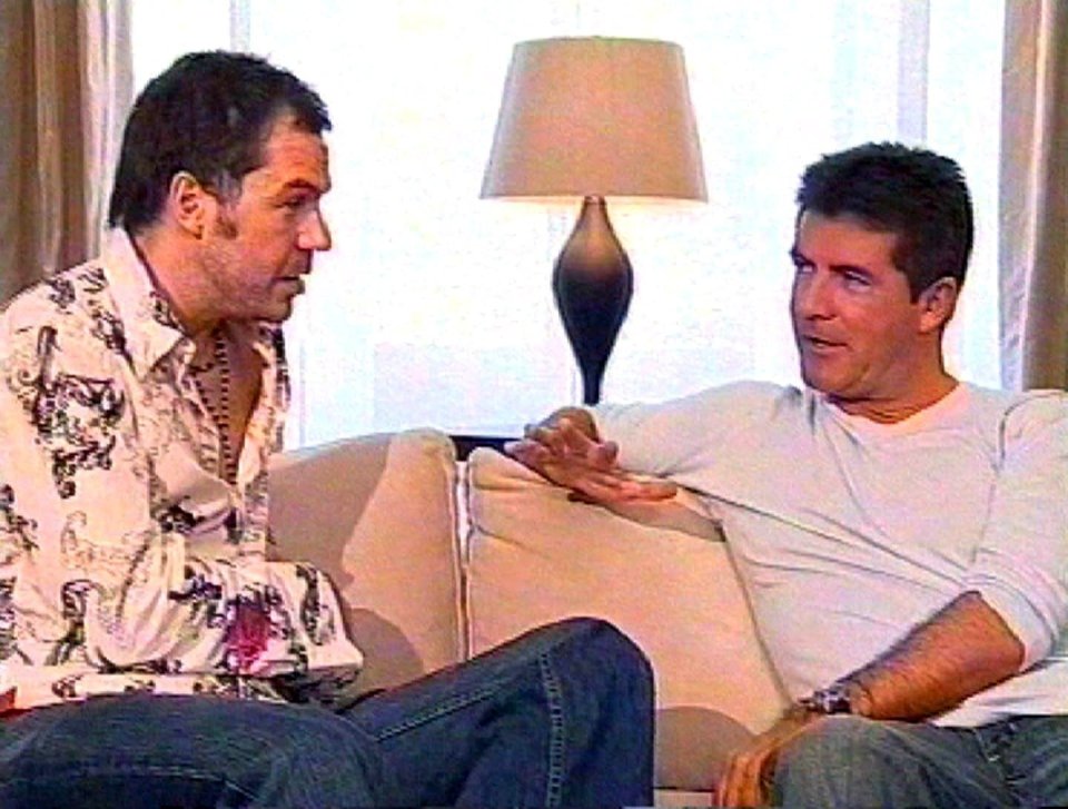 Steve pictured with Simon Cowell during his X Factor days