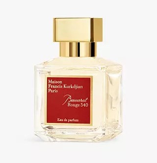 a bottle of maison francis kurkdjian baccarat rouge 540 eau de parfum on a white background .