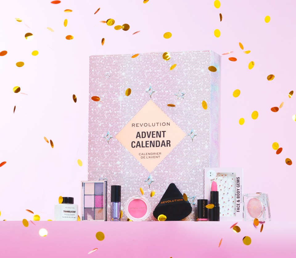 a revolution advent calendar on a pink background