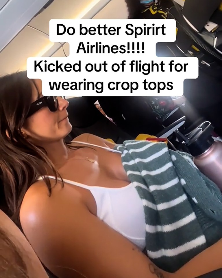 Teresa and her pal claimed they were kicked off the flight for wearing crop tops