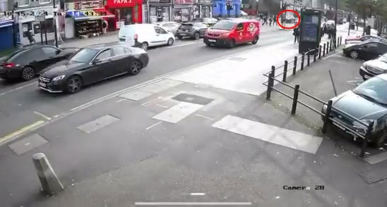 Just moments later the car mounted the pavement and killed an 18-year-old woman