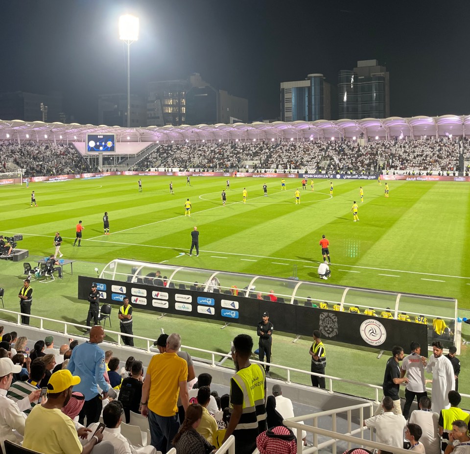 Around 10,000 were at Al-Shabab's stadium