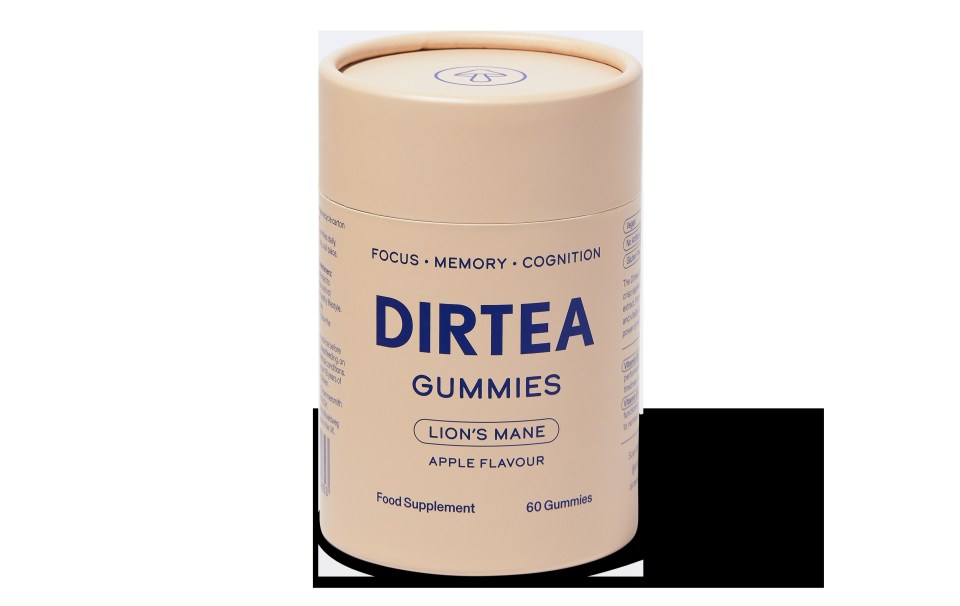 Dirtea mushroom gummies are sugar-free and come in four varieties – Lion’s Mane, Chaga, Cordyceps and Tremella