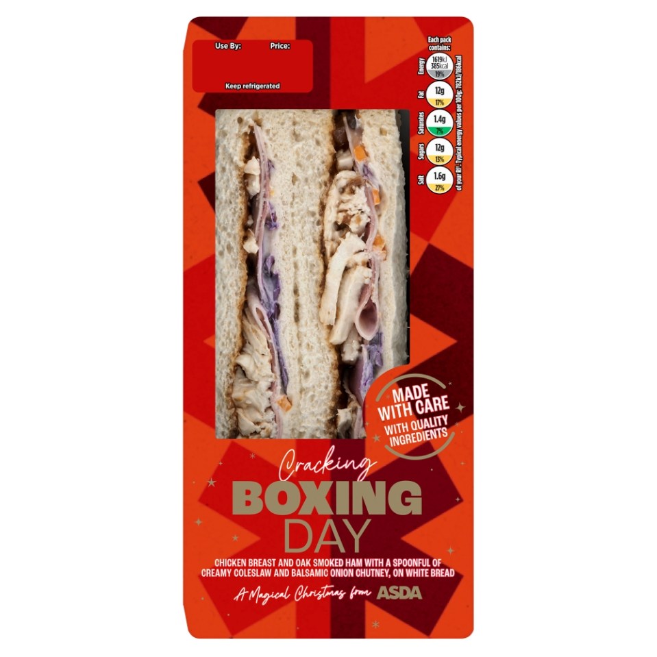 Shoppers can also pick up a boxing day sandwich