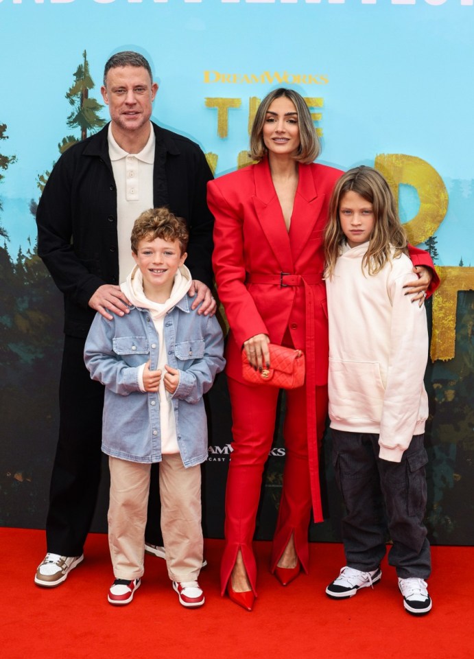 The former footballer was on the red carpet with his family on Sunday