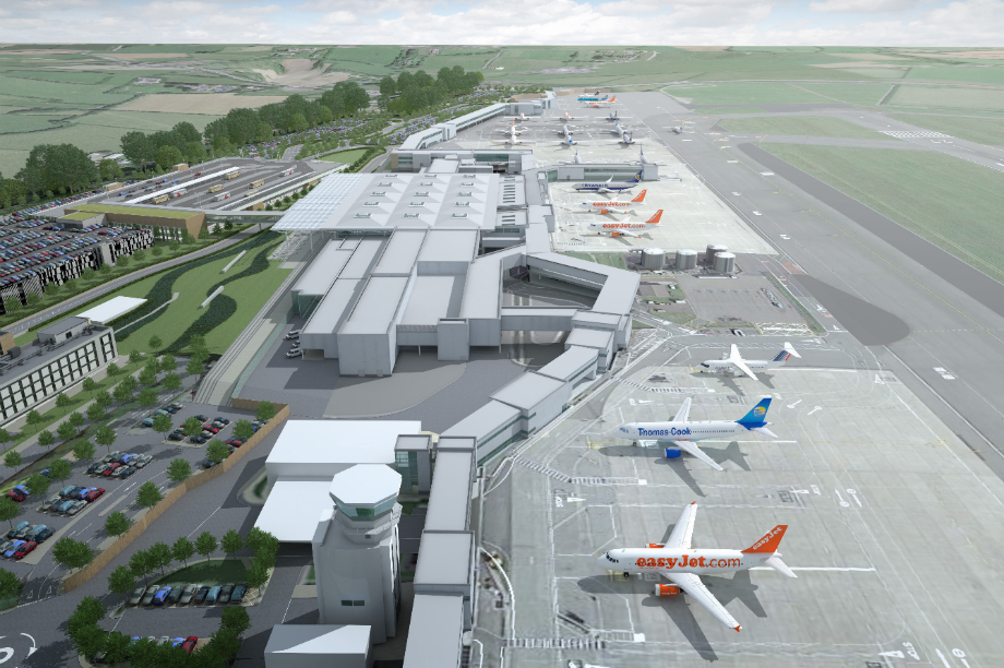 An artist's impression of the airport expansion