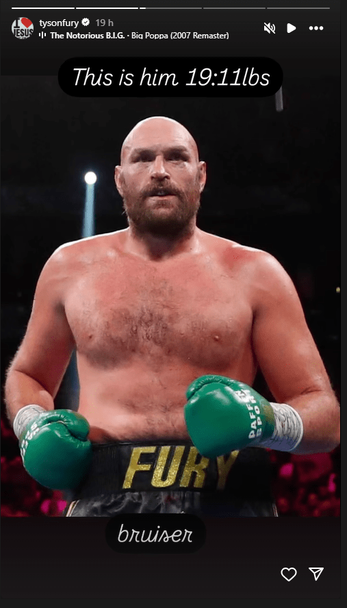 Fury hinted at bulking back up in weight