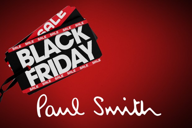 a paul smith advertisement with a black friday sale tag