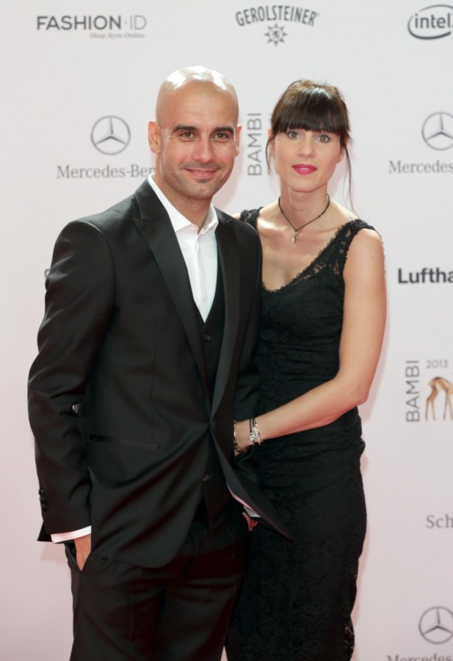 DHWE2E Berlin, Germany. 14th Nov, 2013. Pep Guardiola and his wife Cristina arrive at the Bambi award at the 65th Bambi award ceremony at the Stage Theater in Berlin, Germany, 14 November 2013. The Burda media prize is awarded in 17 categories. Photo: Joerg Carstensen/dpa/Alamy Live News