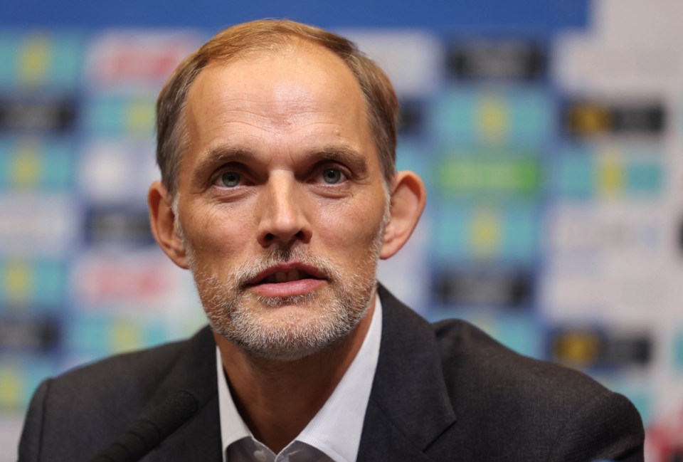 epa11662422 The latest head coach of the England national mens soccer team Thomas Tuchel speaks at a media briefing at Wembley Stadium in London, Britain, 16 October 2024. The former Bayern Munich and Chelsea manager will take over the position on a permanent basis from 01 January 2025. EPA/NEIL HALL