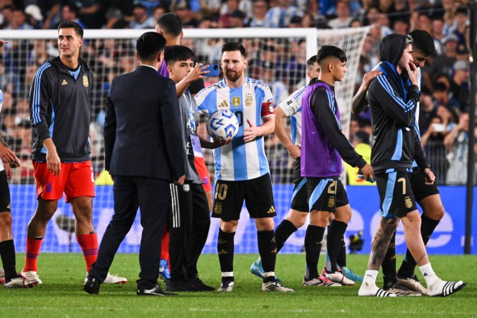 He took home the match ball after scoring his 10th international hat-trick