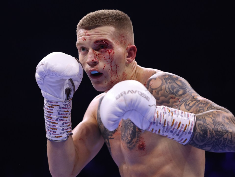 MANCHESTER, ENGLAND - OCTOBER 26: Campbell Hatton during his Super Lightweight contest against James Flint at Co-op Live on October 26, 2024 in Manchester, England. (Photo by Mark Robinson/Matchroom Boxing/Getty Images)