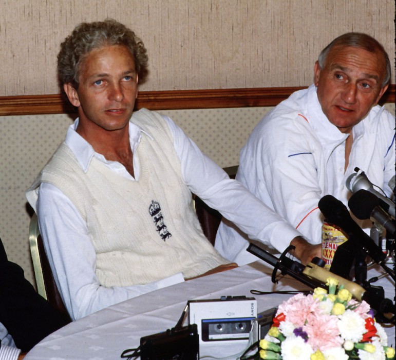 Gower (left) was England's captain during the 1980s