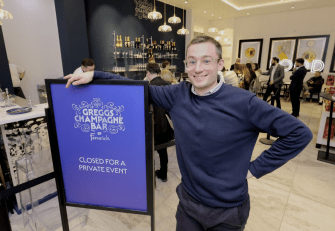 Consumer reporter Sam Walker got to try out Greggs' new champagne bar