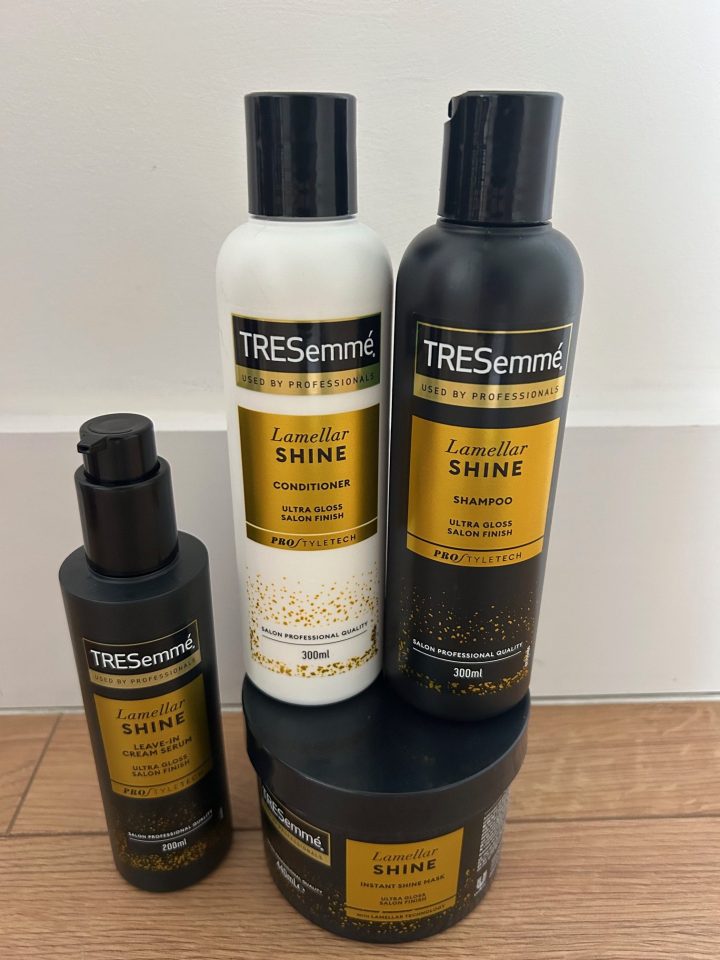 The full Tresemmé bundle includes shampoo, conditioner, hair mask and leave-in conditioner